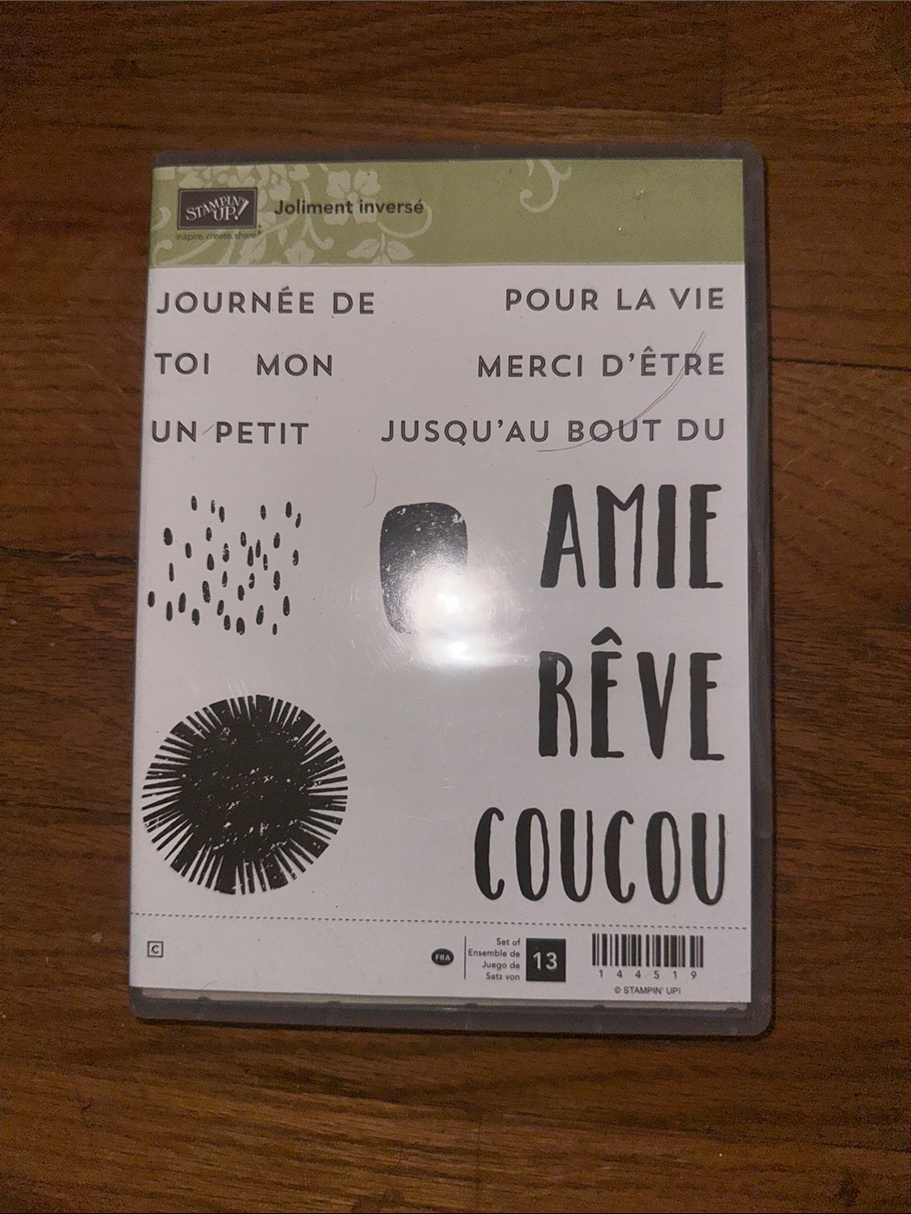 Stampin' Up! French Sentiment & Accents Stamp Set - Black